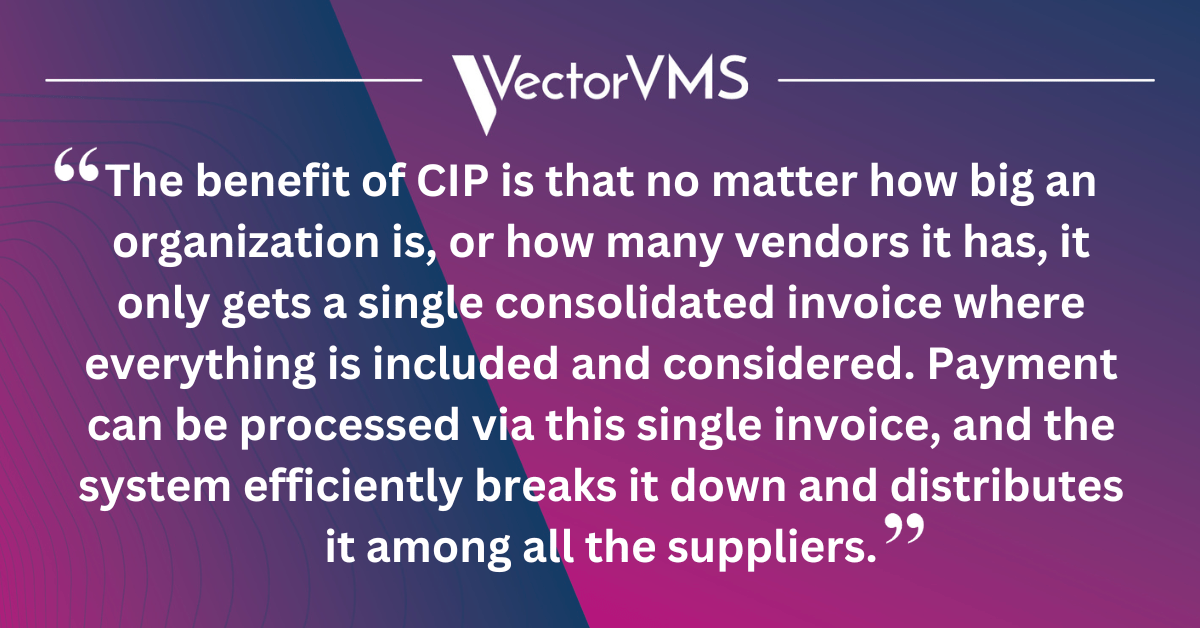 The benefit of this type of system is that no matter how big an organization is, or how many vendors it has, it only gets a single consolidated invoice where everything is included and considered. Payment can be processed via this single invoice, and the system efficiently breaks it down and distributes it among all the suppliers.
